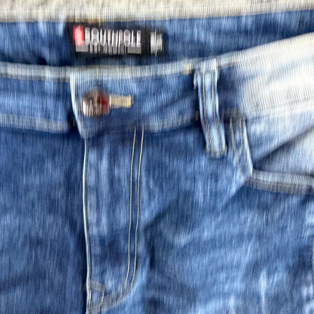 Vintage Southpole Shorts Mens 34 Blue Cotton Denim Bermuda Faded Biker Stretch - Picture 3 of 11